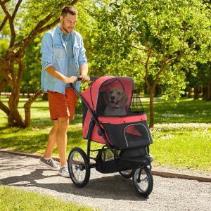 Hundeklapvogn Model "Trille" Rød